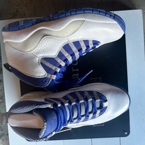 Air Jordan White and Blue Sneakers